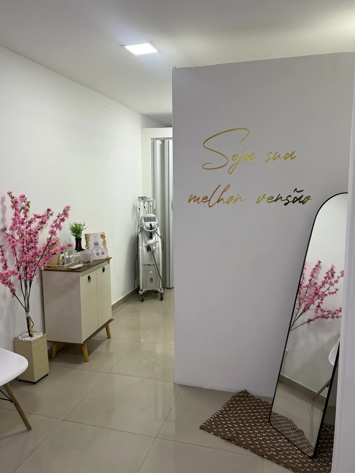 Recepção da clínica de estética Studio Jaqueline Oliveira